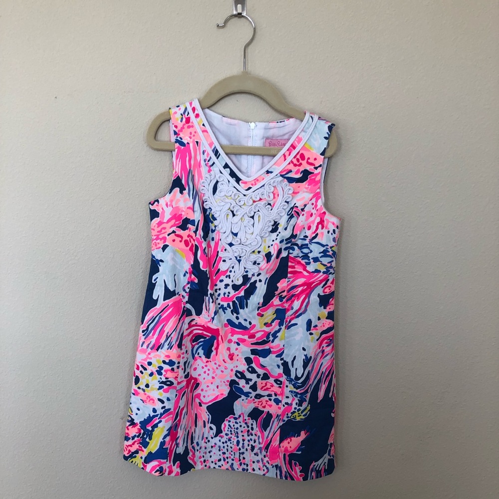 Girl’s Lilly Pulitzer Embroidered Shift Dress